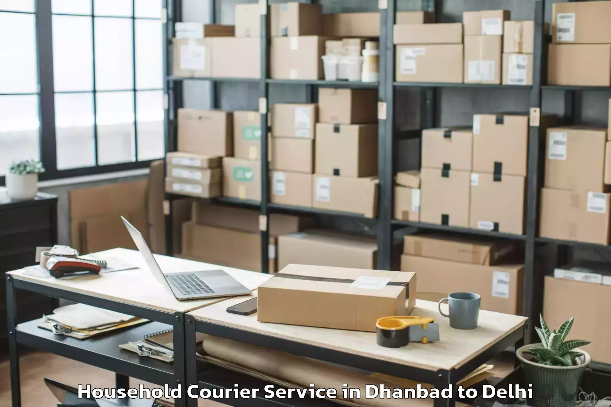 Dhanbad to Pacific Mall Tagore Garden Household Courier